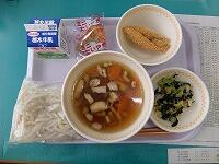 きつねうどん　わかさぎのカリカリフライ