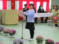 6年生代表による「歓迎のことば」