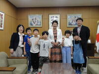 市長さんと記念撮影