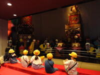 山車を見ながらお祭りの映像を見ました！