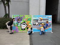 山車会館前で記念撮影。