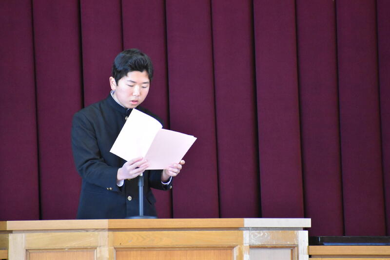 2学年代表の発表②