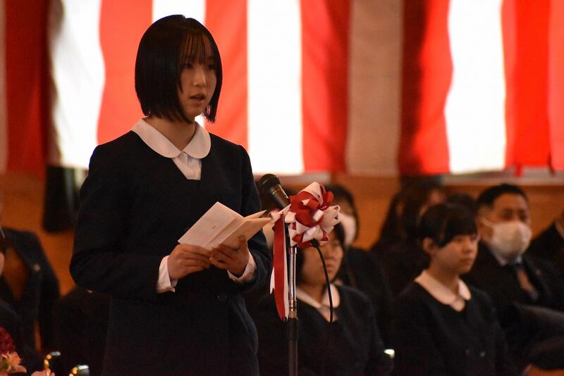 生徒会長：送辞①