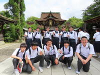 京都：お互いの進路実現を願いました。北野天満宮