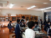 実験をサポートする様子